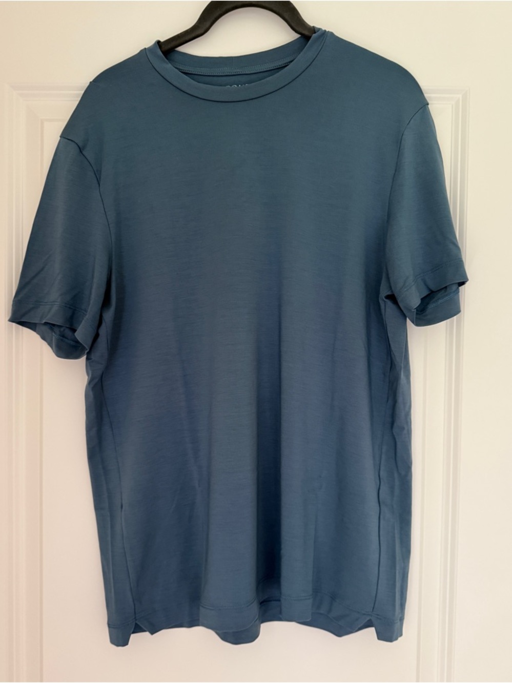Jacques NYC Men's Natural Tennis Crew Neck T-Shirt in Slate Blue